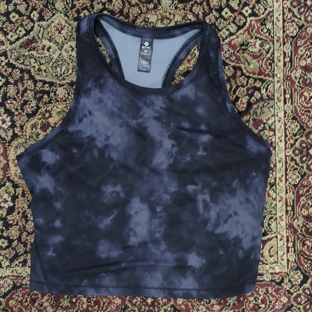 Black and Gray Tie-Dye Tank Top